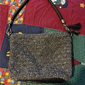 The Sak Black and Gray Shoulder Bag
